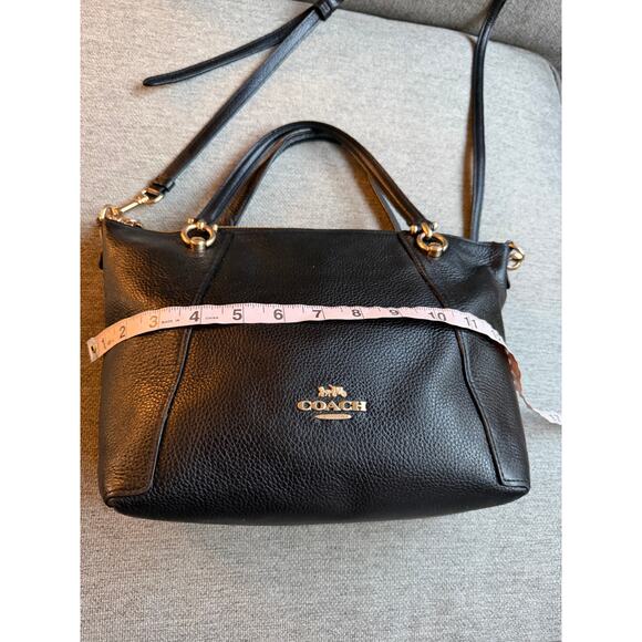COACH Casey Satchel Leather Black 2Way Shoulder Bag - Picture 8 of 16
